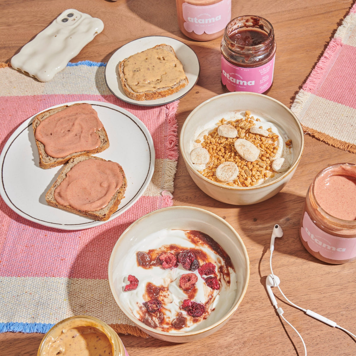 Mermelada y Pastas de Maní Pink y Crunch · Pack 3 Frascos