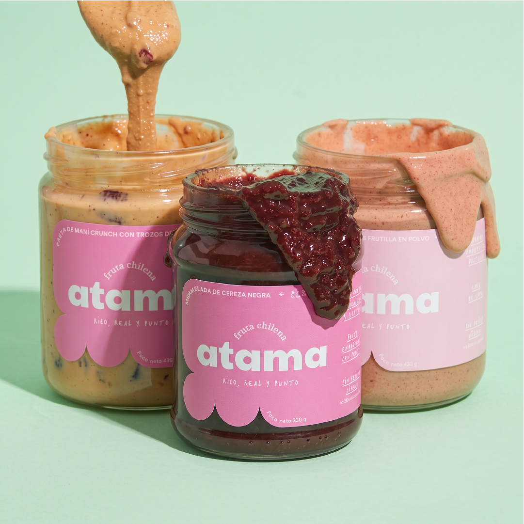 Mermelada y Pastas de Maní Pink y Crunchy · Pack 3 Frascos + Tote
